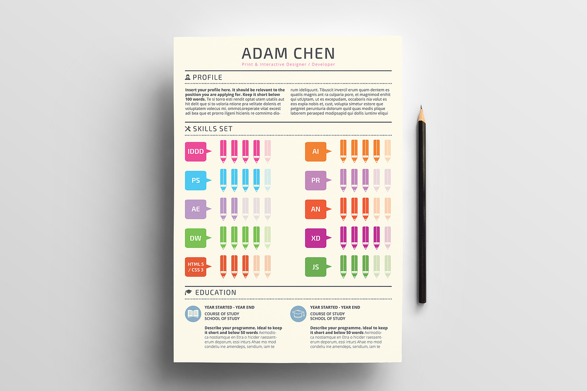 Infographic Resume, a Resume Template by Studio Chen (Photo 1 of 5)