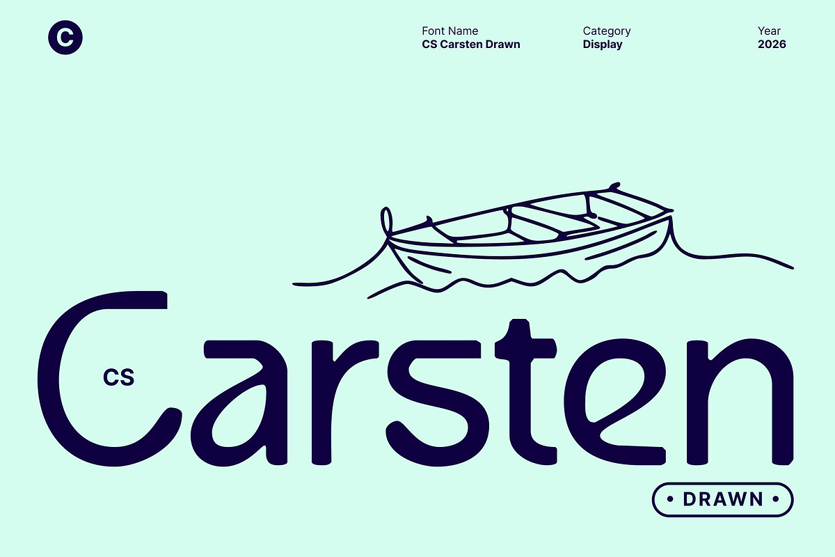 CS Carsten Drawn, a Sans Serif Font by Craft Supply Co. (Photo 1 of 8)