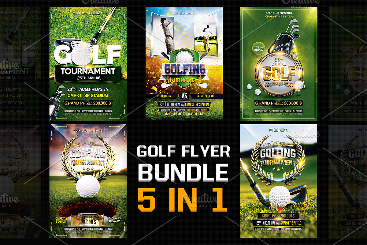 Golf Flyer Bundle, a Flyer Template by Basez Flyers (Photo 1 of 11)