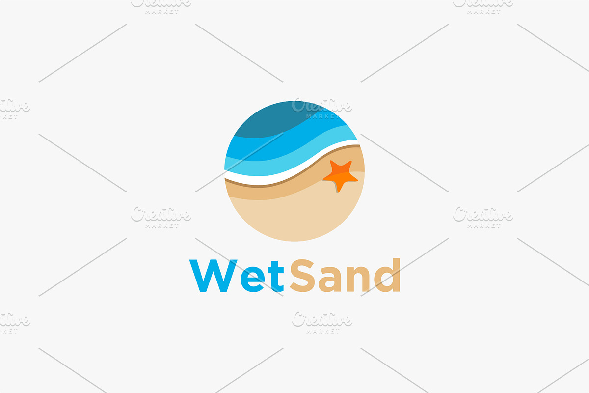 Circle sand and beach logo icon, a Branding & Logo Template by DOMHOUZE
