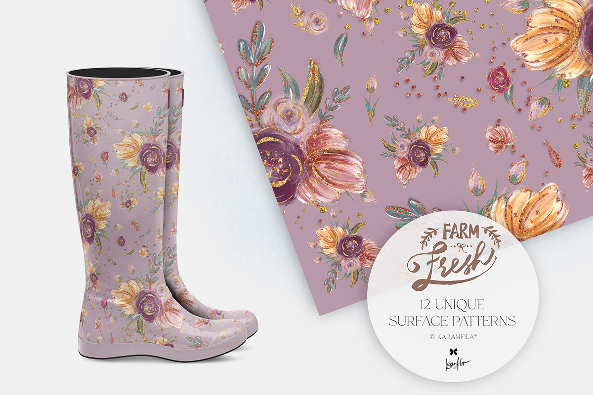 Fall Farm Market Seamless Patterns, a Pattern Graphic by KaramfilaS (Photo 11 of 17)