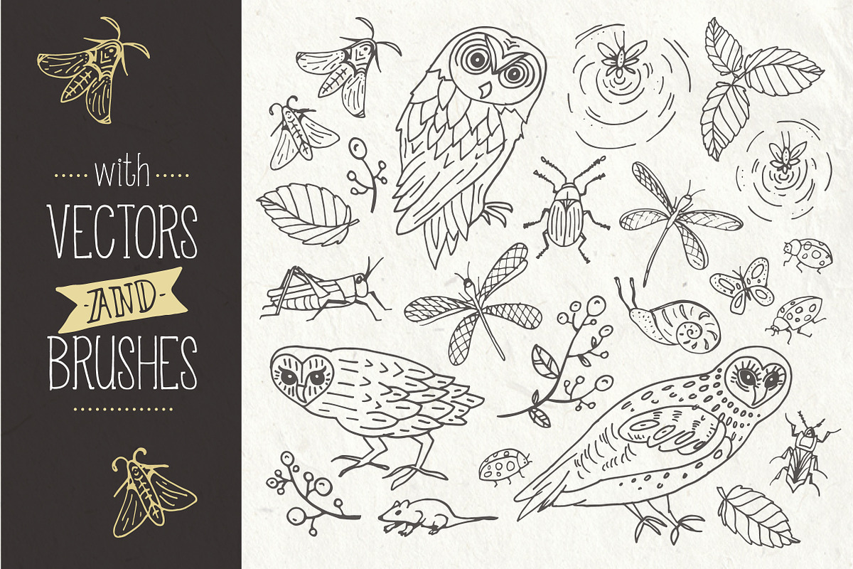 Night Creatures - Owl Clipart Vector, an Object Graphic by The Pen and Brush (Photo 2 of 7)