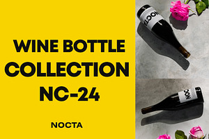 Wine Bottle Mockup Collection NC-24