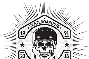 Set Of Skatboarding Labels & Stuff