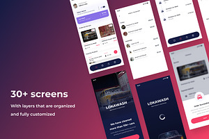 Lokawash - Car Wash App UI Kits