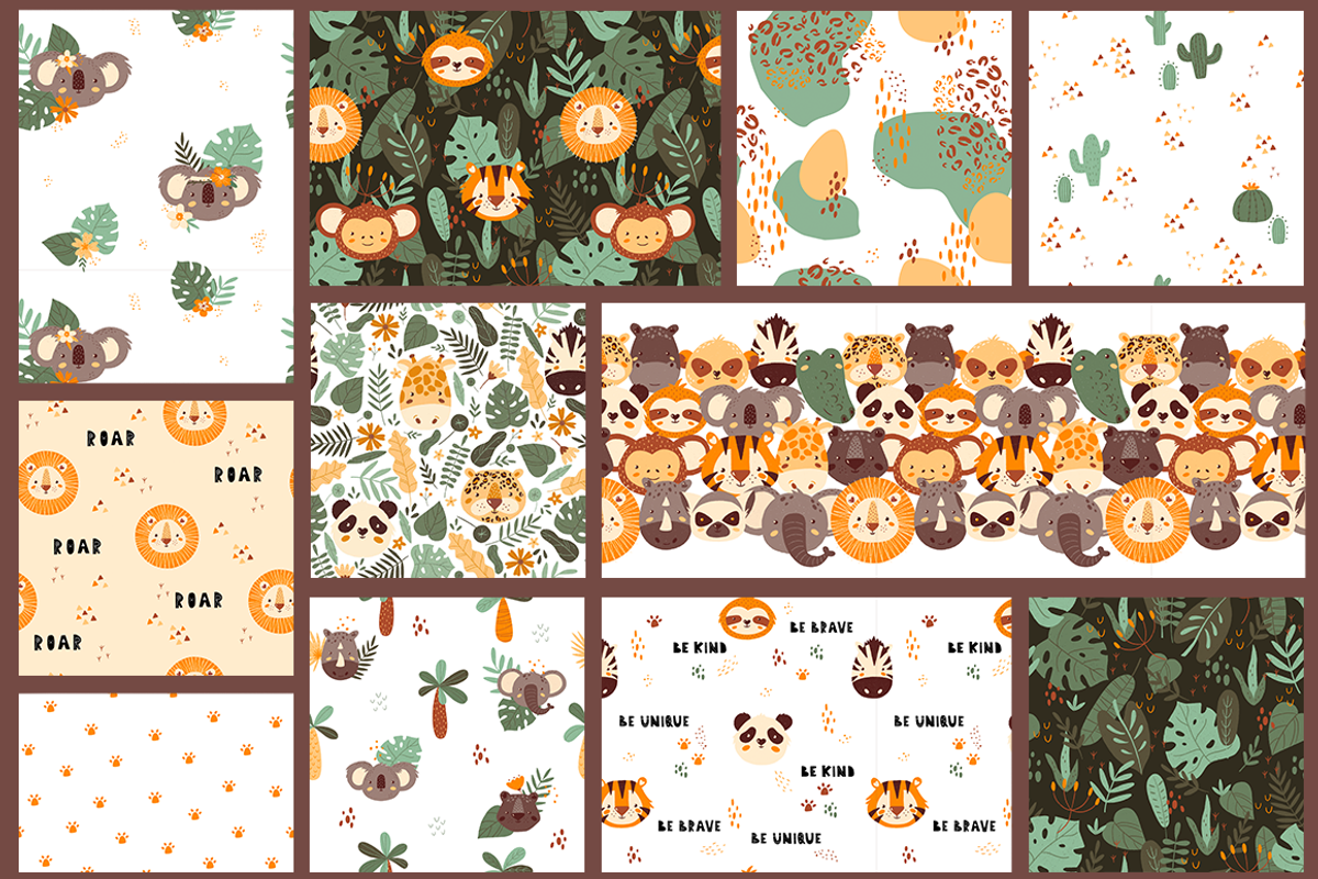 Jungle Pattern Collection, a Pattern Graphic by moolesya (Photo 5 of 8)