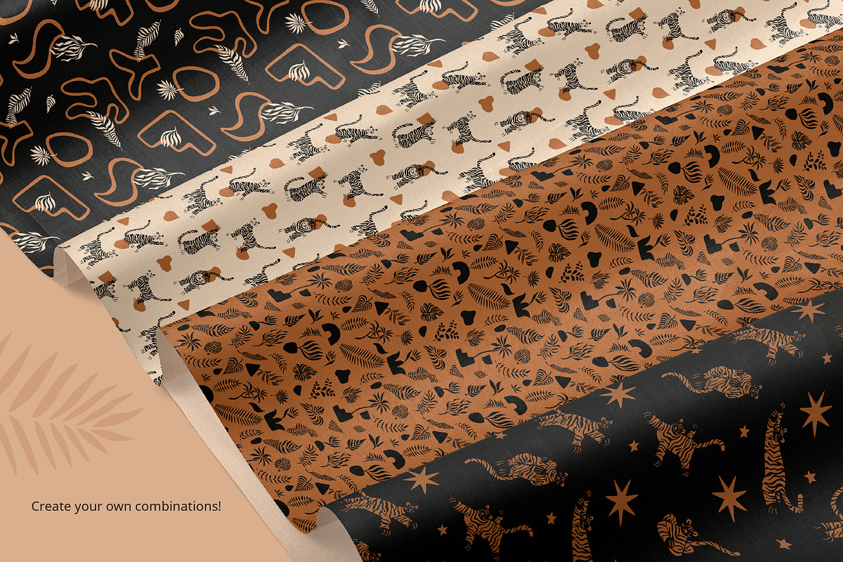 Tiger set. Vector elements, patterns, a Pattern Graphic by anna khramtsova (Photo 6 of 13)