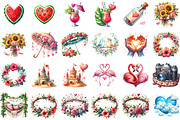 Summer Love Set Clipart, an Illustration by Sublimation Artist (Thumbnail 2 of 6)
