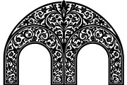 Luxury Vintage Iron Arch Double Gate, an Object Graphic by Creativeshirt (Thumbnail 10 of 12)