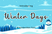 Winter Days, a Script Font by DN Creative (Thumbnail 1 of 7)