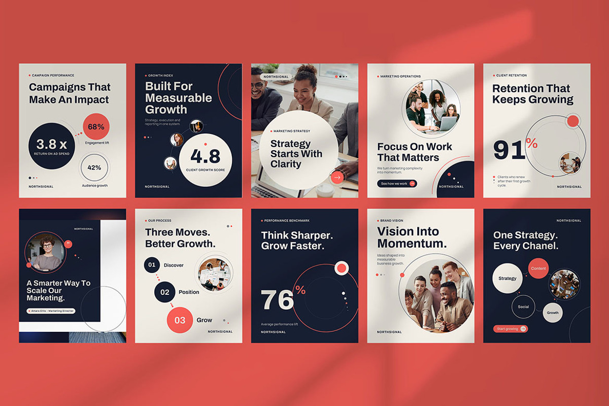Campaign Performance Social Media, a Social Media Template by Pitchlook.Studio (Photo 2 of 3)