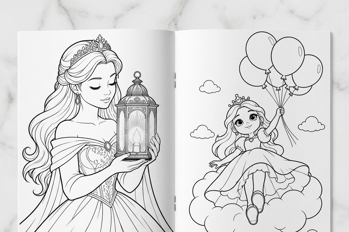 Magical Princess Coloring Book Vol36, a Person Illustration by ikarifq shop (Photo 6 of 7)