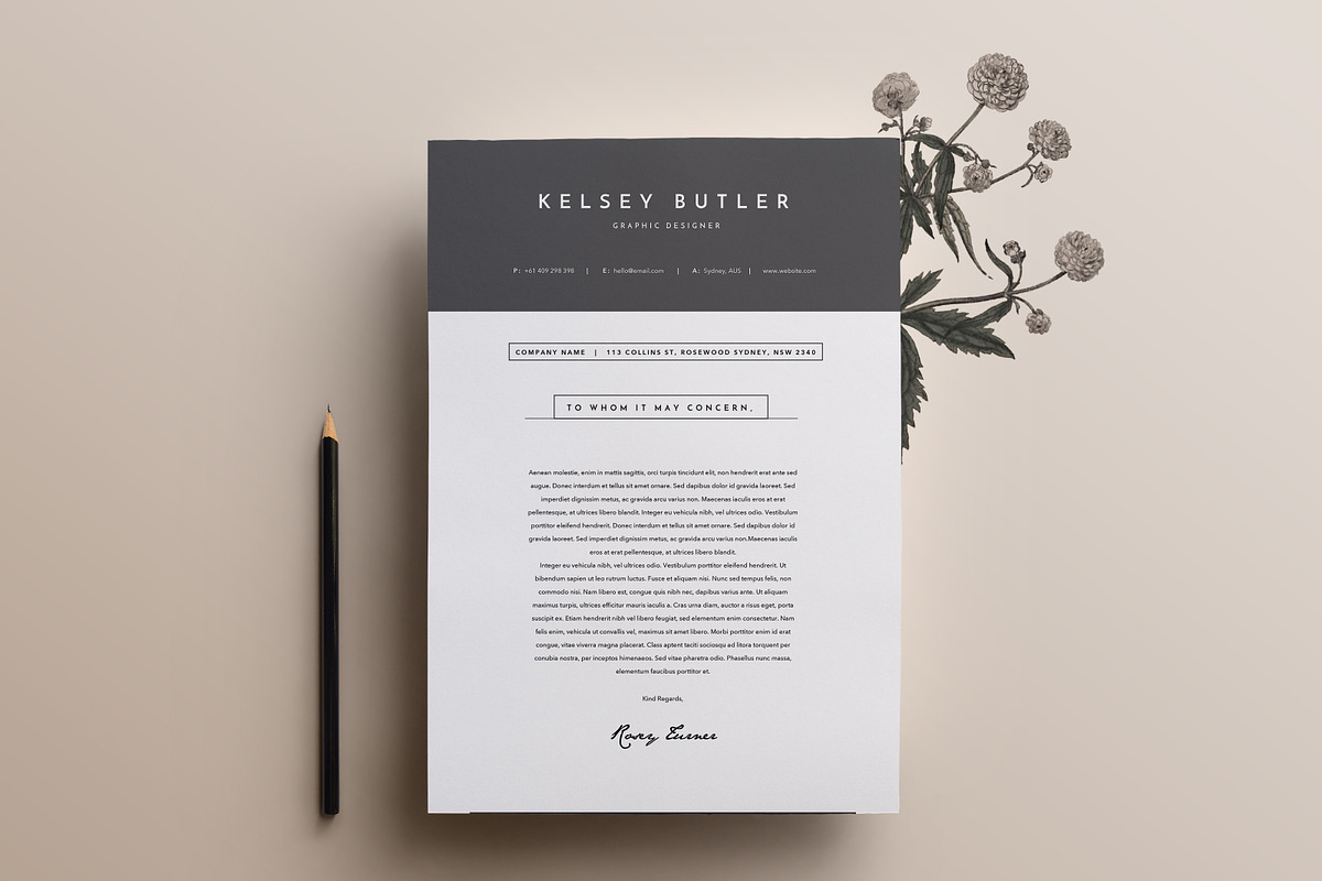3 Page Resume Template | INDD + DOCX, a Resume Template by Basic Creations (Photo 3 of 5)