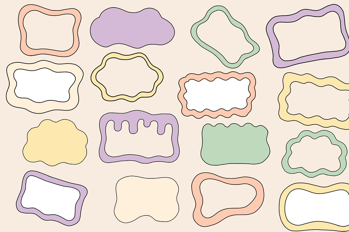 Irregular Organic Shapes & Frames, an Object Illustration by MarisoArt (Photo 6 of 8)