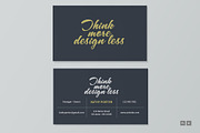 Think more design less business card, a Business Card Template by AM Design (Thumbnail 2 of 4)