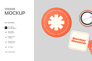 Round Sticker Mockup Template, a Product Mockup by graphypix (Thumbnail 2 of 4)