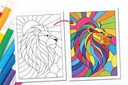 Stained Glass Coloring Pages, a Decorative Illustration by Ink Gallery (Thumbnail 2 of 5)