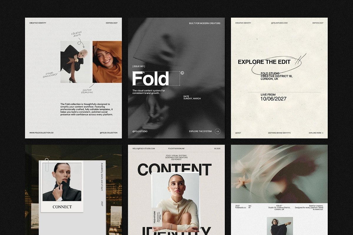 FOLD | Social Media Kit (I), a Social Media Template by Pixel Grid (Photo 7 of 10)