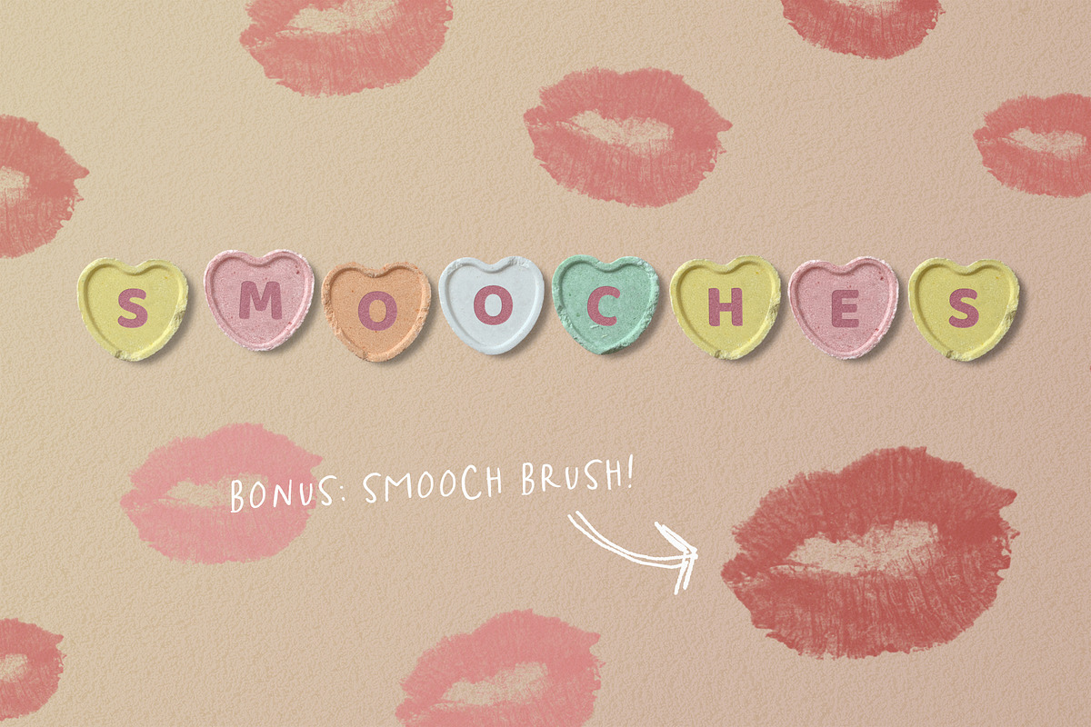 Sweet Hearts Candy Font, a Font by Khara Plicanic (Photo 7 of 7)