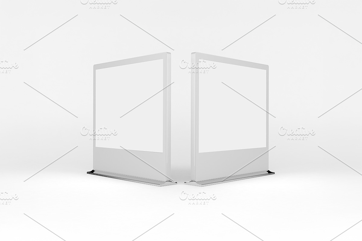 Square Digital Signage Mockup, an Advertising Mockup by Qaleb Studio (Photo 2 of 2)