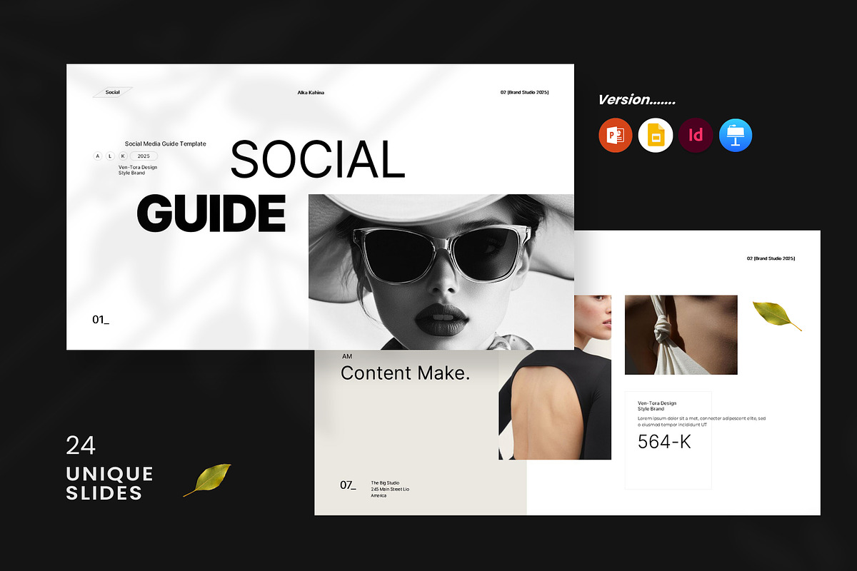 Social Media Guide PowerPoint Templa, a Presentation Template by Typetheme (Photo 1 of 8)