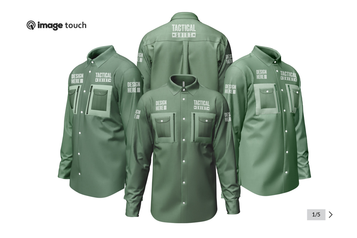 Tactical Shirt Mockup, a Shirt Mockup by image touch (Photo 1 of 5)