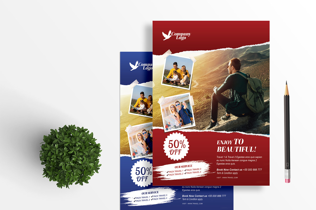 Travel Agency Promotion Flyer, a Flyer Template by Madhabi Studio (Photo 2 of 4)