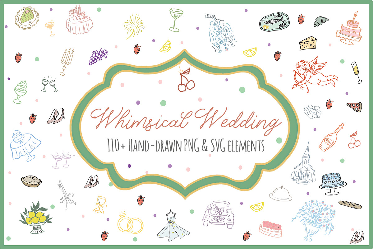 Handdrawn Whimsical Wedding Doodles, a Decorative Illustration by Amalia Calligraphy (Photo 1 of 7)