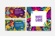 Mardi Gras backgrounds bundle, a Decorative Illustration by Good Studio (Thumbnail 5 of 11)