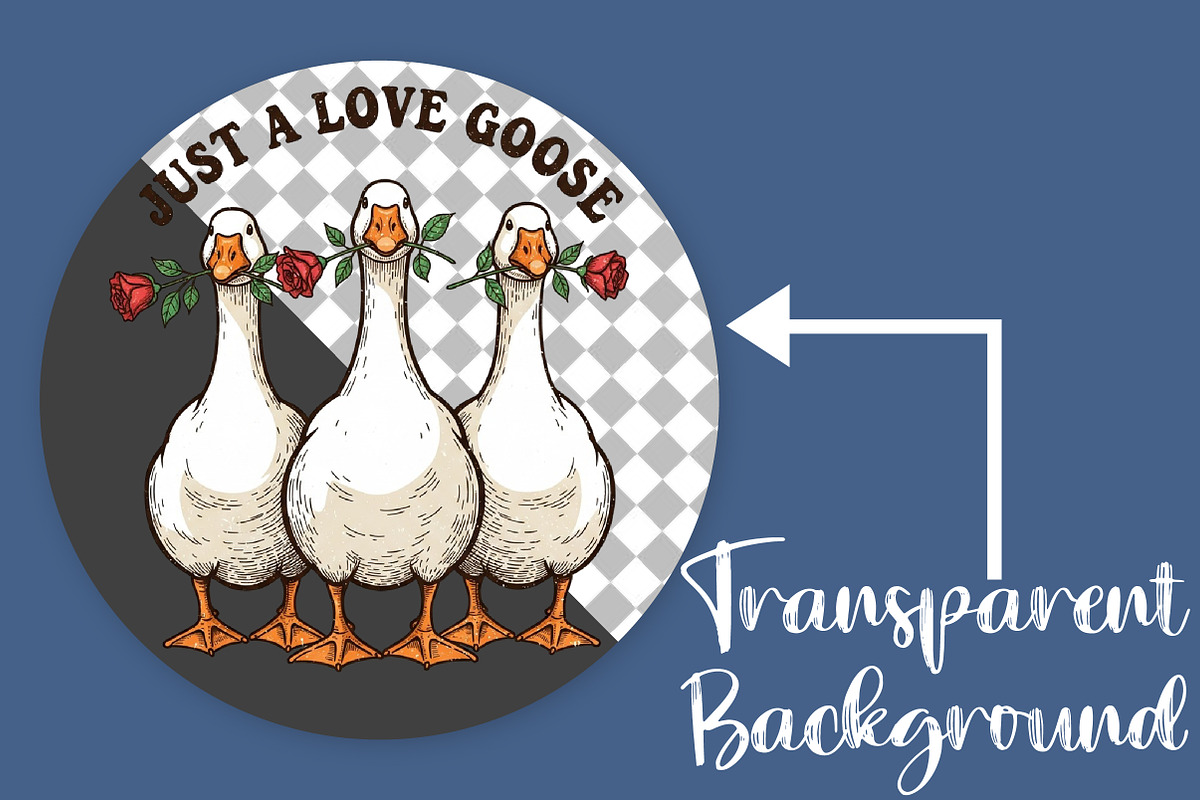 Just A Love Goose PNG, Valentine's, an Illustration by Canvas Craft (Photo 2 of 7)