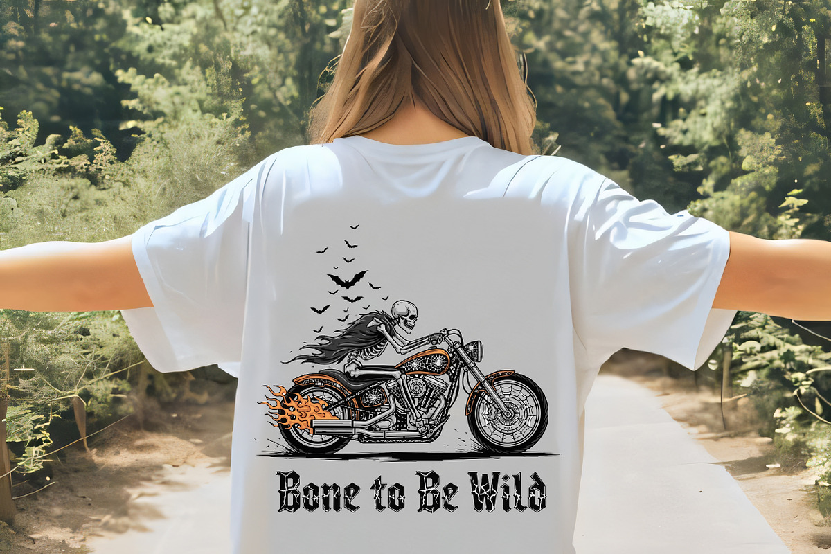 Bone to Be Wild Skeleton Biker SVG, an Illustration by CrexoraLab (Photo 2 of 4)