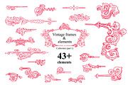Vintage frames and elements, a Pattern Graphic by ZotovShop (Thumbnail 1 of 6)