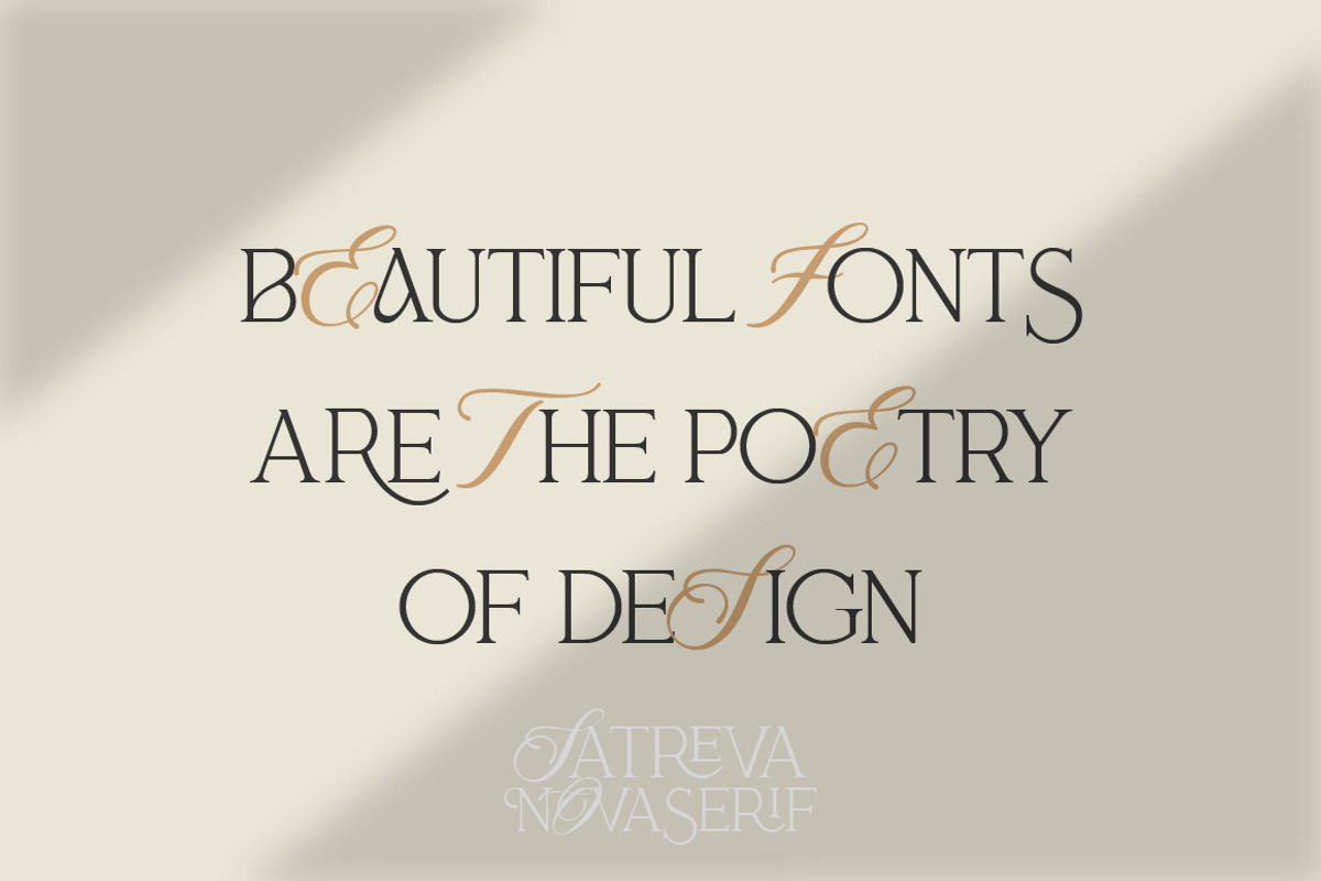 Satreva Nova Serif Font, a Serif Font by Typebae (Photo 2 of 8)