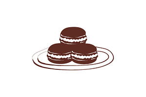 Hand painted bakery line set with