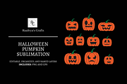 Halloween Pumpkin - 10 Illustrations, a Seasonal Illustration by Raafeya's Crafts (Thumbnail 1 of 5)