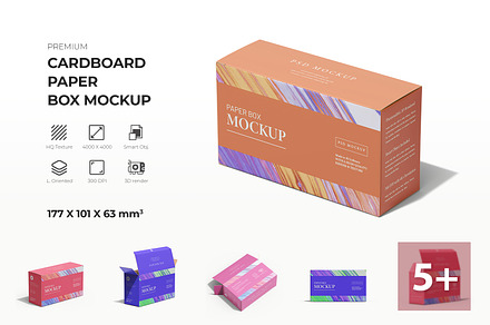 Cardboard Paper Box Mockup Under Sun, a Packaging Mockup by Ram Studio