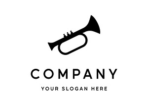 retro trumpet logo, a Branding & Logo Template by LOGOCREATIVE