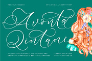 Avonta Qintani Stylish Calligraphy, a Script Font by stylishtype.co (Thumbnail 1 of 20)