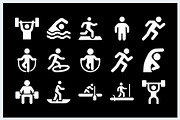 Sports Fitness Icons Logo, a Solid Icon by Vectorium Studio (Thumbnail 16 of 16)