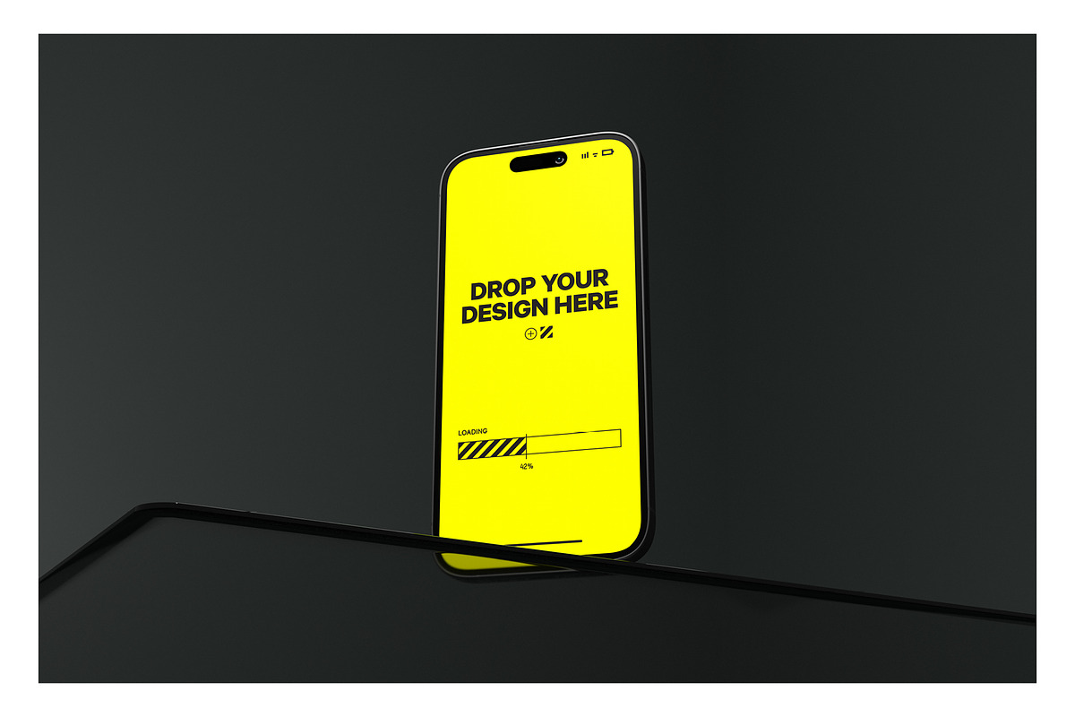 Frosted Glass iPhone 14 Mockup, an iPhone Mockup by HAZARD MOCKUPS (Photo 5 of 8)