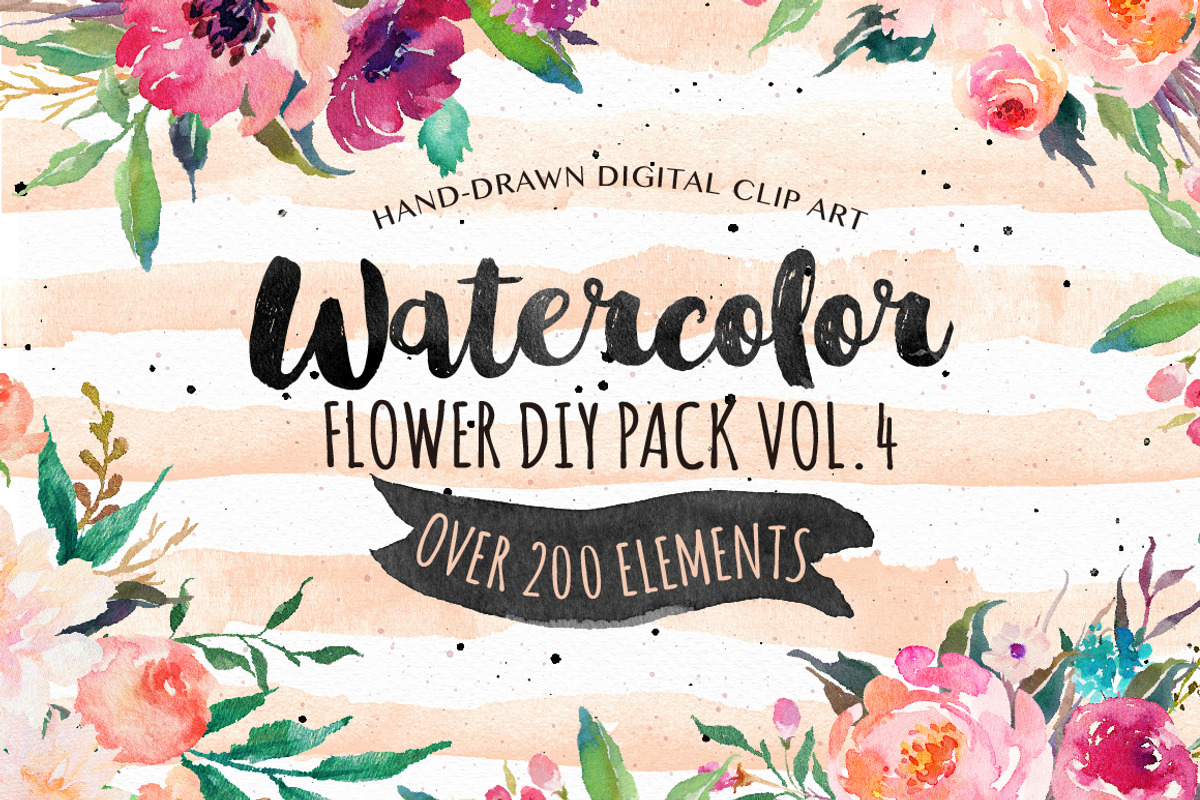 50% Off • Watercolor Bundle, a Decorative Illustration by Graphic Box (Photo 3 of 7)
