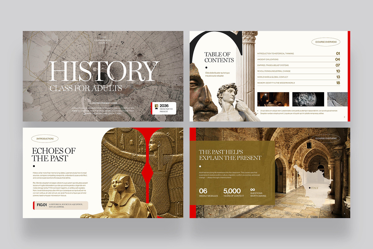 History Class Presentation Template, a Presentation Template by BrandPacks