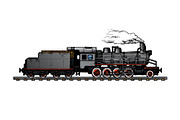 Vintage train, a Transportation Illustration by CatMadePattern (Thumbnail 3 of 4)