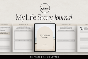 My Life Story Journal Canva