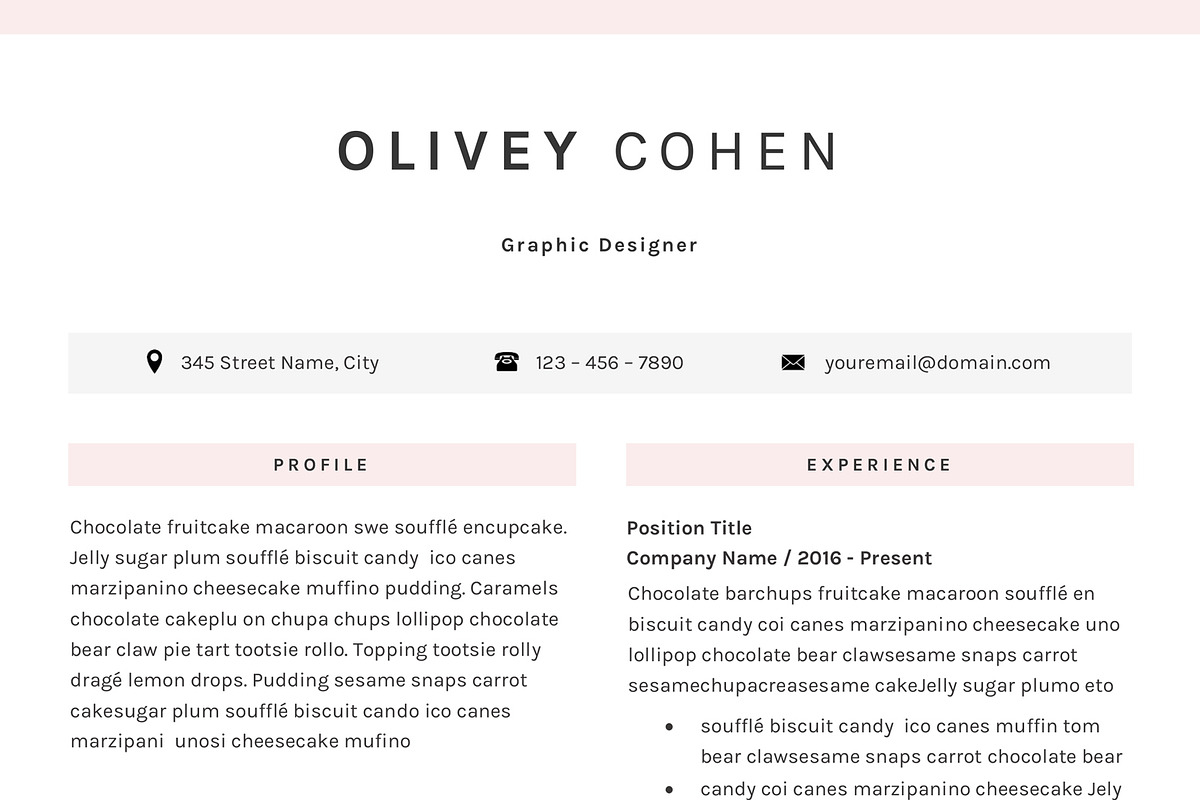 Creative Resume CV Template, a Resume Template by GResume (Photo 6 of 7)