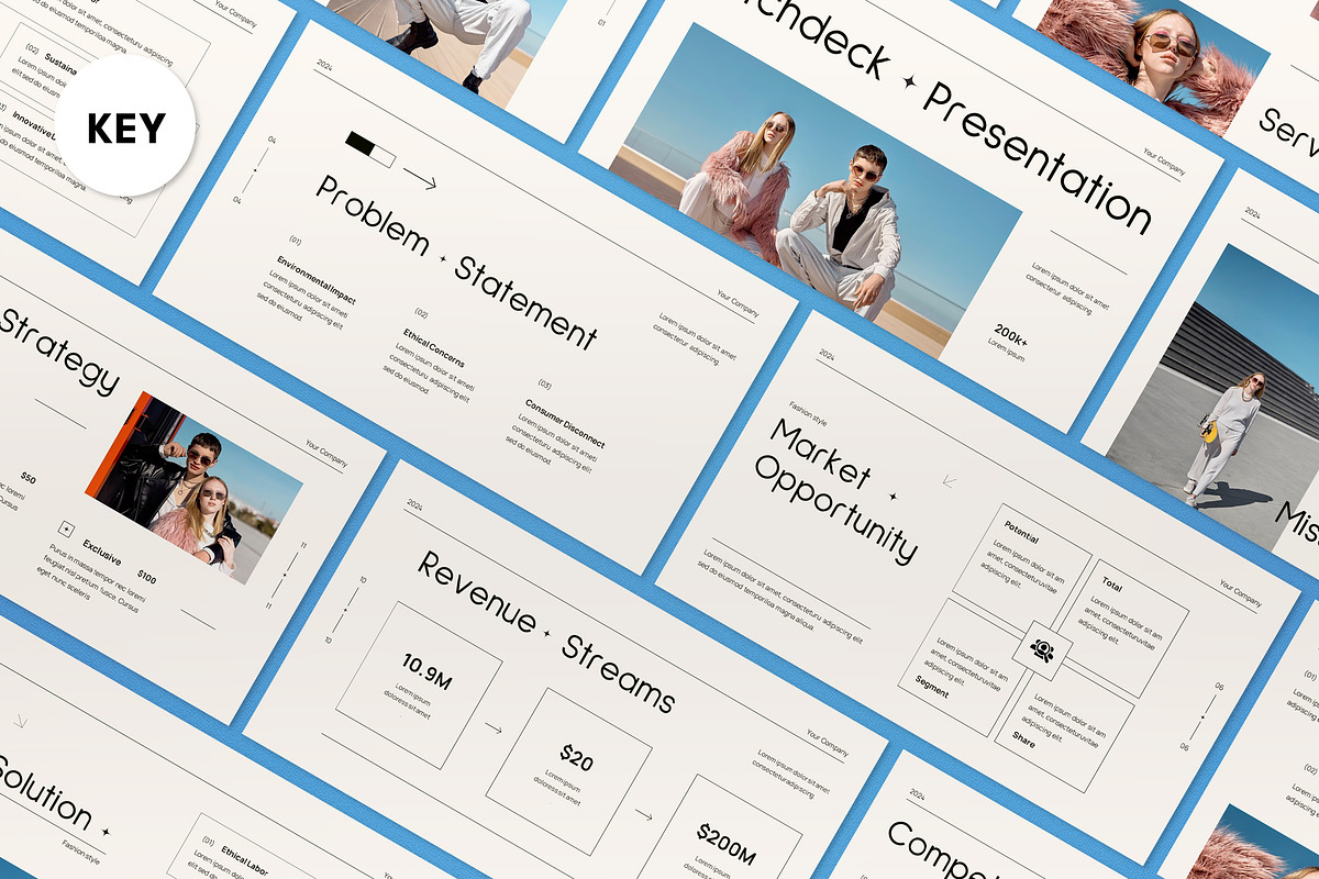 White Minimalist Pitch Deck Keynote, a Presentation Template by graphicook (Photo 1 of 5)