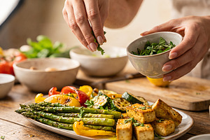 vegan, healthy food