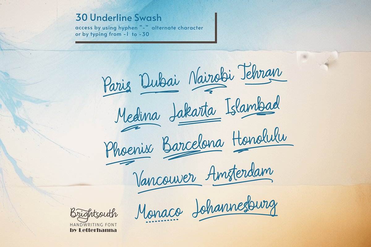 Brightsouth Font, a Handwritten Font by Letterhanna Studio (Photo 15 of 20)