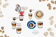 Watercoclor - Coffee, a Decorative Illustration by bylin_illustration (Thumbnail 2 of 3)