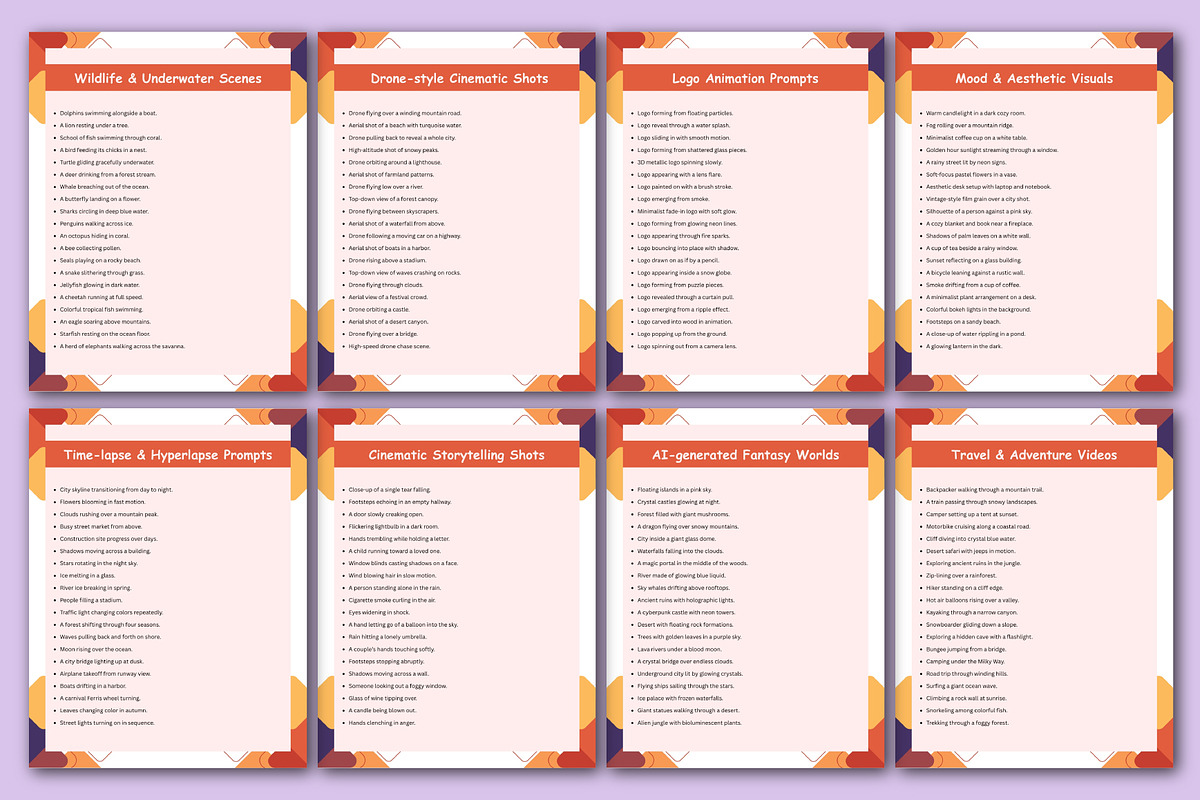 1000+ AI Video Creation Prompts, a Stationery Template by Designmela01 (Photo 5 of 5)